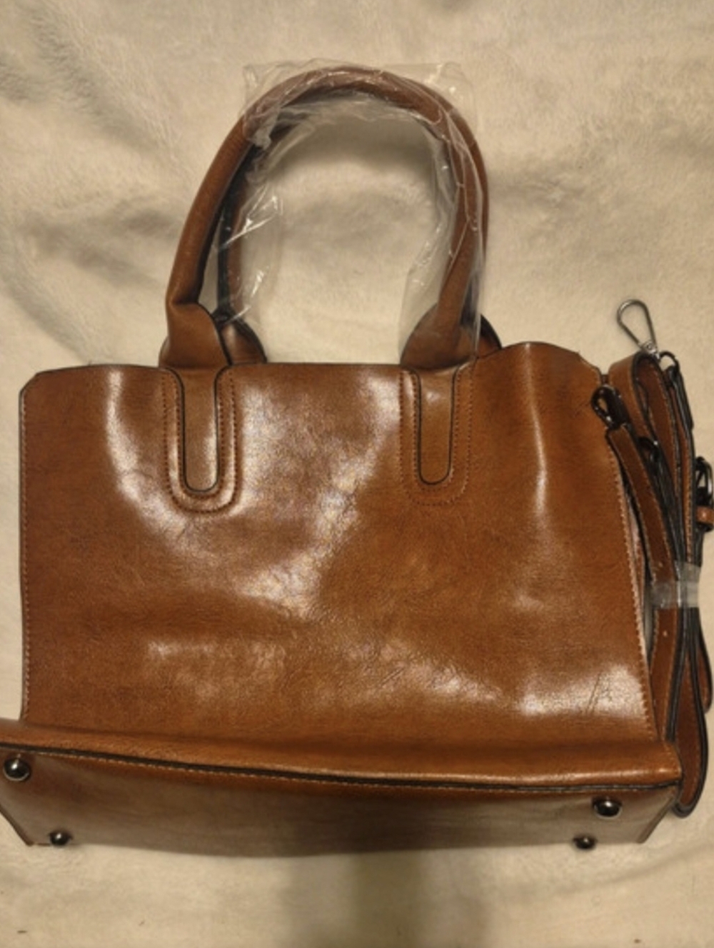 Classic Structured Tote Bag in Brown